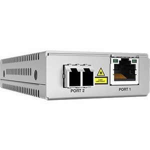 Allied Telesis MMC2000LX/SC Transceiver/Media Converter - 1 x Network (RJ-45) - 1 x SC Ports - Single-mode - Gigabit Ethernet - 10/100/1000Base-T, 1000Base-LX - 12.43 Mile - Power Supply - Wall Mountable, Rack-mountable - TAA Compliant