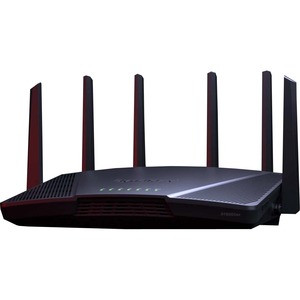 Synology RT6600ax Wi-Fi 6 IEEE 802.11ax Ethernet Wireless Router - Tri Band - 2.40 GHz ISM Band - 5 GHz UNII Band - 6 x Antenna - 825 MB/s Wireless Speed - 3 x Network Port - 2 x Broadband Port - USB - Gigabit Ethernet - VPN Supported - Desktop