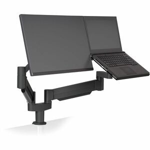 HAT Design Works 7050-800-500SR Mounting Arm for Notebook, Monitor - Vista Black - Landscape/Portrait - TAA Compliant - Height Adjustable - 2 Display(s) Supported - 24" Screen Support - 25 lb Load Capacity - 100 x 100 - VESA Mount Compatible