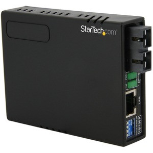 StarTech.com 10/100 Multi Mode Fiber to Ethernet Media Converter SC 2km with PoE - Convert and extend a 10/100 Mbps Ethernet connection up to 2 km over Multi Mode SC fiber - with PoE - fiber converter - ethernet media converter - fibre converter - 10