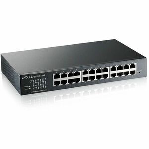 ZYXEL 24-port GbE Smart Managed Switch - 24 Ports - Manageable - Gigabit Ethernet - 10/100/1000Base-T - 2 Layer Supported - 15.50 W Power Consumption - Twisted Pair - Wall Mountable, Rack-mountable - Lifetime Limited Warranty