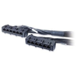 APC Cat.6 UTP CMR Data Distribution Cable - RJ-45 Female - RJ-45 Female - 29ft - Black