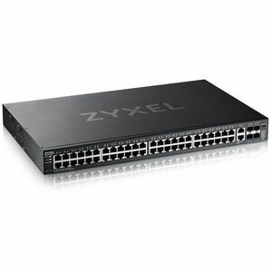 ZYXEL 48-port GbE L3 Access Switch with 6 10G Uplink - 48 Ports - Manageable - Gigabit Ethernet, 10 Gigabit Ethernet - 100/1000Base-T, 10GBase-X, 10GBase-T - 3 Layer Supported - Modular - 57.31 W Power Consumption - Optical Fiber, Twisted Pair - Rack