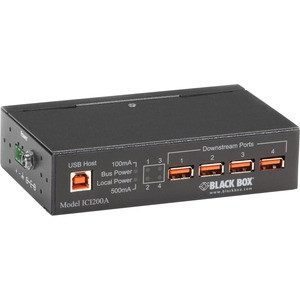 Black Box Industrial USB 2.0 Hub - 4-Port - New - USB 2.0 - External - 4 USB Port(s) - 4 USB 2.0 Port(s) - TAA Compliant