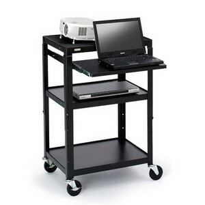 Bretford A2642-E5 Adjustable Multipurpose Cart - Steel - Black