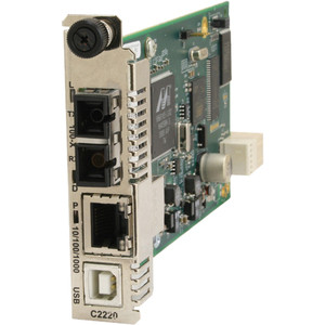 Transition Networks C3210-1014 Gigabit Ethernet Media Converter - 1 x Network (RJ-45) - 1 x SC Ports - 10/100/1000Base-T, 1000Base-LX - 6.21 Mile - Internal
