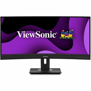 ViewSonic Ergonomic VG3456C - 34" 21:9 Curved 1440p IPS Monitor with Built-In Docking, 100W USB-C, RJ45 - 400 cd/m² - ViewSonic VG3456C 34 Inch 21:9 UltraWide QHD 1440p Curved Monitor with Ergonomics Design, USB C Docking Built-In, Gigabit Ethernet f