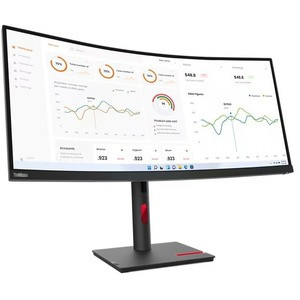 Lenovo ThinkVision T34w-30 34" Class UW-QHD Curved Screen LCD Monitor - 21:9 - Raven Black - 34" Viewable - Vertical Alignment (VA) - 3440 x 1440 - 16.7 Million Colors - 350 Nit - 4 ms - 60 Hz Refresh Rate - HDMI - DisplayPort - USB Hub