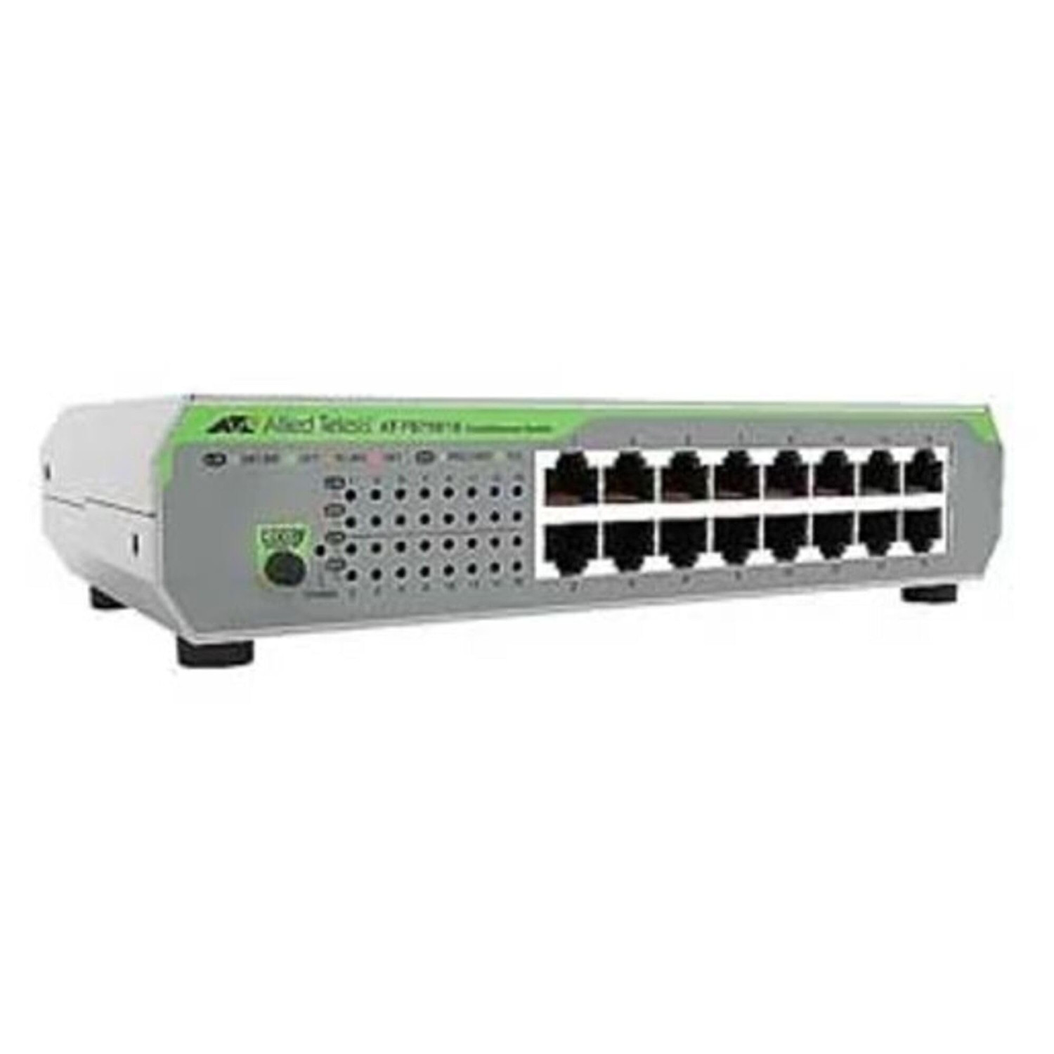 Allied Telesis AT-FS710/16-10 Ethernet Switch - 16 Ports - Fast Ethernet - 10/100Base-TX - 2 Layer Supported - 5.40 W Power Consumption - Twisted Pair - Desktop
