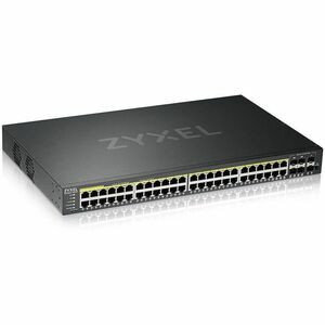 ZYXEL 48-port GbE L2 PoE Switch with GbE Uplink - 48 Ports - Manageable - 4 Layer Supported - Modular - 6 SFP Slots - 474.30 W Power Consumption - 375 W PoE Budget - Twisted Pair, Optical Fiber - PoE Ports - Rack-mountable - Lifetime Limited Warranty