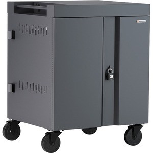 Bretford CUBE Cart - 2 Shelf - Push/Pull Handle - 4 Casters - Steel - 30" Width x 26.5" Depth x 37.5" Height - Mustard - For 32 Devices