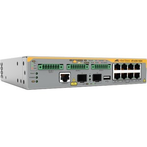 Allied Telesis x320-10GH Layer 3 Switch - 8 Ports - Manageable - Gigabit Ethernet - 10/100/1000Base-T, 1000Base-X - TAA Compliant - 3 Layer Supported - Modular - 2 SFP Slots - 21 W Power Consumption - Optical Fiber, Twisted Pair - PoE Ports - 1U High