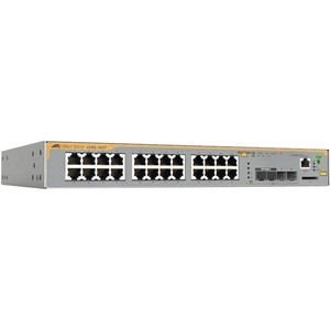 Allied Telesis L3 Switch with 24 x 10/100/1000T Ports and 2 x 100/1000X SFP Ports - 24 Ports - Manageable - 4 Layer Supported - Modular - 2 SFP Slots - 20.50 W Power Consumption - Twisted Pair, Optical Fiber - Rack-mountable