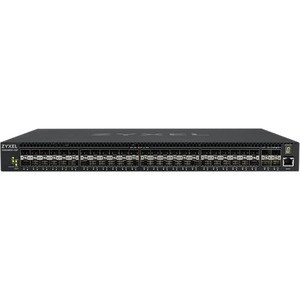 ZYXEL 48-port GbE L3 Managed Fiber Switch with 4 SFP+ Uplink - 52 Ports - Manageable - 3 Layer Supported - Modular - 48 SFP Slots - 70.16 W Power Consumption - Optical Fiber - Rack-mountable - Lifetime Limited Warranty