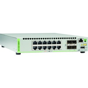 Allied Telesis 12-Port 100/1000/10G Base-T (RJ-45) Stackable Switch with 4 SFP/SFP+Slot - 12 Ports - Manageable - Gigabit Ethernet, 10 Gigabit Ethernet - 10GBase-X, 10GBase-T - 3 Layer Supported - Modular - Twisted Pair, Optical Fiber - 1U High - Rac