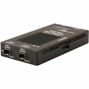 Transition Networks Stand-alone Fiber to Fiber Media Converter - 10 Gigabit Ethernet - 10GBase-X - 2 x Expansion Slots - SFP+ - 2 x SFP+ Slots - Power Supply - Standalone - TAA Compliant