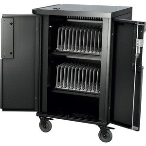 Bretford CoreX Cart - 2 Shelf - 4 Casters - Steel - 29.5" Width x 26" Depth x 44.5" Height - For 24 Devices