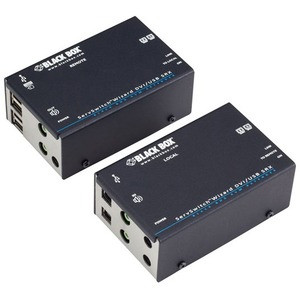 Black Box ServSwitch Wizard SRX DVI-D/USB Extender, Dual-Head - 1 Computer(s) - 1 Local User(s) - 196 ft Range - 3840 x 2400 Maximum Video Resolution - 4 x Network (RJ-45) - 6 x USB - 4 x DVI - 110 V AC, 220 V AC Input Voltage - Rack-mountable