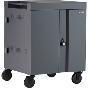 Bretford CUBE Cart - 2 Shelf - 4 Casters - 5" Caster Size - Steel - 30" Width x 26.5" Depth x 37.5" Height - Orchid - For 36 Devices