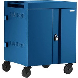 Bretford CUBE Cart - 2 Shelf - Push/Pull Handle - 4 Casters - Steel - 30" Width x 26.5" Depth x 37.5" Height - Topaz - For 32 Devices
