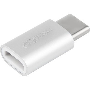 Rocstor Premium USB C to USB Micro-B USB 2.0 Hi-Speed Adapter Slim - USB Type-C - 1 x Type C Male USB - 1 x Type B Female Micro USB - Charging and Data Sync - Aluminum Case - USB 2.0 HI-SPEED USB TYPE C SLIM/COMPACT - 1 x Type C USB Male - 1 x Type B