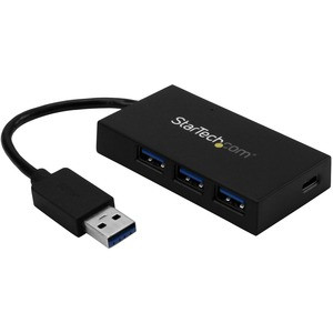 StarTech.com 4 Port USB 3.0 Hub - USB Type-A to 1x USB-C & 3x USB-A SuperSpeed 5Gbps - USB Bus Powered - Portable/Laptop USB 3.2 Gen 1 Hub - USB Bus Powered 4 port USB 3.0 hub - USB Type-A laptop host to 3x USB-A / 1x USB-C with SuperSpeed 5Gbps (3.1