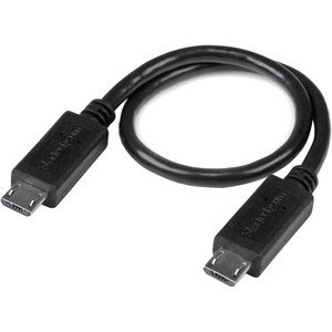 StarTech.com 8in USB OTG Cable - Micro USB to Micro USB - M/M - USB OTG Adapter - 8 inch - Connect your USB On-the-Go capable tablet or phone to an external drive or other Micro USB device - 8" Micro USB to Micro USB OTG Cable M/M - 8in USB OTG Cable