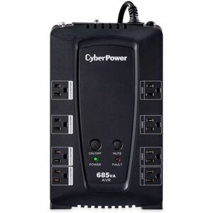 CyberPower CP685AVRG AVR UPS Systems - 685VA/390W, 120 VAC, NEMA 5-15P, Compact, 8 Outlets, PowerPanel® Personal, $125000 CEG, 3YR Warranty