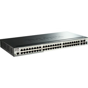 D-Link 52-Port Gigabit Stackable SmartPro Switch Including 4 10GbE SFP+ Ports - 52 Ports - Manageable - Gigabit Ethernet, 10 Gigabit Ethernet - 10/100/1000Base-T, 10GBase-X - 3 Layer Supported - Twisted Pair, Optical Fiber - 1U High - Rack-mountable 