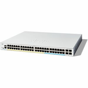 Cisco Catalyst C1300-48P-4X Ethernet Switch - 48 Ports - Manageable - 10 Gigabit Ethernet - 10/100/1000Base-T, 10GBase-X - 3 Layer Supported - Modular - 463.32 W Power Consumption - 370 W PoE Budget - Optical Fiber, Twisted Pair - PoE Ports - 1U High
