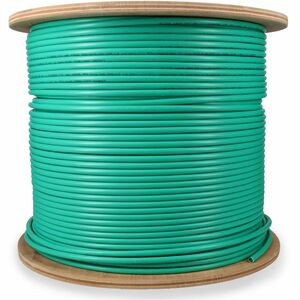 AddOn 1000ft Non-Terminated Green Cat6A STP Plenum-Rated Copper Patch Cable - 1000 ft Category 6a Network Cable for Network Device - First End: Bare Wire - Second End: Bare Wire - Patch Cable - Shielding - Plenum - 24 AWG - Green - 1