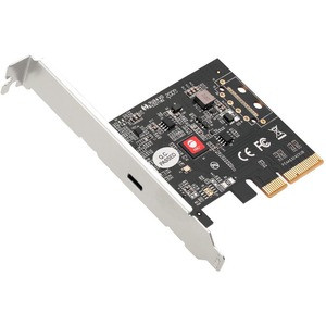 SIIG Single USB 3.2 Type-C Gen 2x2 20G PCIe Card Dual Profile Design - 3A Power Output - Compliant with UASP Revision 1.0 - Plug-n-Play