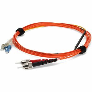 AddOn 2m LC (Male) to ST (Male) Orange OM1 & OS1 Duplex Fiber Mode Conditioning Cable - 100% compatible and guaranteed to work