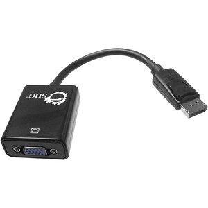 SIIG DisplayPort to VGA Adapter - DisplayPort Male Digital Audio/Video, HD-15 Female VGA - 9.5"