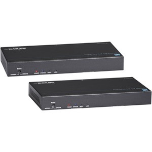 Black Box 4K USB 2.0 RS-232 Audio Video Extender DisplayPort - 1 Input Device - 1 Output Device - 330 ft Range - 2 x Network (RJ-45) - 3 x USB - DisplayPort - 4K - 3840 x 2160 - Twisted Pair - Category 7