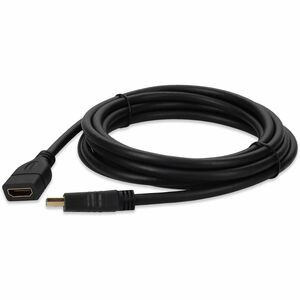 10ft HDMI 1.4 Male to HDMI 1.4 Female Black Cable For Resolution Up to 4096x2160 (DCI 4K) - 100% compatible and guaranteed to work