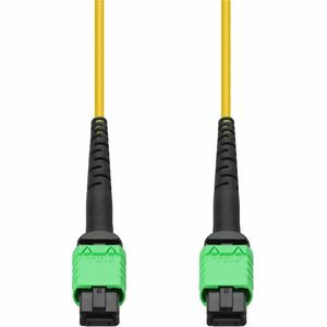 AddOn 1m MPO (Female) to MPO (Female) 12-Strand Yellow OS2 Crossover Fiber OFNR (Riser-Rated) Patch Cable - 100% compatible and guaranteed to work