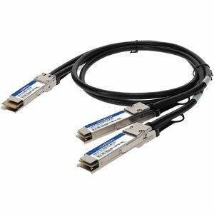 AddOn Twinaxial Network Cable - 8.20 ft Twinaxial Network Cable for Network Device - First End: 1 x QSFP-DD Network - Second End: 2 x QSFP28 Network - 200 Gbit/s - 1 - TAA Compliant