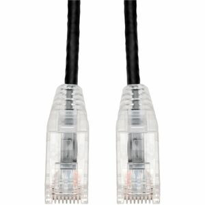 AddOn 7ft RJ-45 (Male) to RJ-45 (Male) Straight Black Cat6 UTP Slim PVC Copper Patch Cable - 100% compatible and guaranteed to work