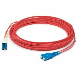 AddOn 15m LC (Male) to SC (Male) Red OM1 Duplex Fiber OFNR (Riser-Rated) Patch Cable - 49.21 ft Fiber Optic Network Cable for Transceiver, Network Device - First End: 2 x LC Network - Male - Second End: 2 x SC Network - Male - Patch Cable - Red - 1