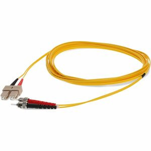 AddOn 5m SC (Male) to ST (Male) Yellow OM1 Duplex Fiber OFNR (Riser-Rated) Patch Cable - 16.40 ft Fiber Optic Network Cable for Transceiver, Network Device - First End: 2 x SC Network - Male - Second End: 2 x ST Network - Male - 100 Mbit/s - Patch Ca