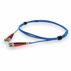 AddOn 3m ST (Male) to ST (Male) Blue OM1 Duplex Plenum-Rated Fiber Patch Cable - 9.84 ft Fiber Optic Network Cable for Transceiver, Network Device - First End: 2 x ST Network - Male - Second End: 2 x ST Network - Male - 10 Gbit/s - Patch Cable - Plen