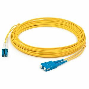 AddOn 10m LC (Male) to SC (Male) Yellow OM4 Duplex Fiber OFNR (Riser-Rated) Patch Cable - 100% compatible and guaranteed to work