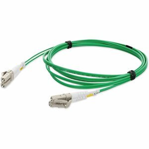 AddOn 1m LC (Male) to LC (Male) Green OM1 Duplex Fiber OFNR (Riser-Rated) Patch Cable - 100% compatible and guaranteed to work
