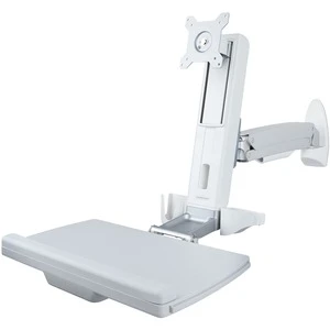 StarTech.com Wall Mount Workstation, Full Motion Sit Stand Desk w/ Height Adjustable VESA Monitor Arm 27"/17.6lb, Wall Mounted Workstation - Single display sit-stand wall mount workstation - 27in/17.6lb VESA 75x75-100x100/360 rotation - Wall mounted 