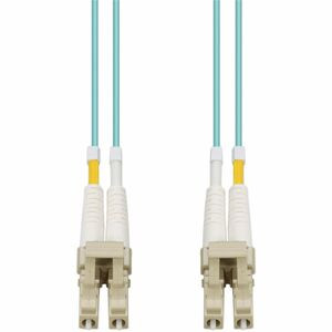 AddOn 1m LC (Male) to LC (Male) Straight Aqua OM4 Duplex Plenum Fiber Patch Cable - 3.30 ft Fiber Optic Network Cable for Transceiver, Network Device - First End: 2 x LC Network - Male - Second End: 2 x LC Network - Male - Patch Cable - Plenum - 50/1
