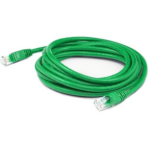 AddOn 15ft M12 (Male) to RJ-45 (Male) Green Cat5e UTP PVC Copper Patch Cable - 15 ft Category 5e Network Cable for Network Device, Computer, Patch Panel, Hub, Switch, Media Converter, Router - First End: 1 x M12 Network - Male - Second End: 1 x RJ-45