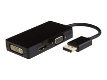 AXIOM 3-IN-1 DISPLAYPORT TO HDMI, VGA AND DVI VIDEO ADAPTER - BLAC