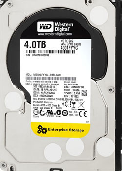 WESTERN DIGITAL WD4001FYYG WD RE 4TB 7200RPM 32MB BUFFER SAS-6GBITS 3.5INCH ENTERPRISE HARD DRIVES. REFURBISHED. IN STOCK.