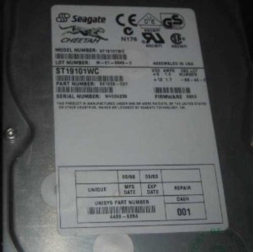 SEAGATE ST19101WC CHEETAH 9.1GB 10000 RPM ULTRA2-80PIN SCSI 3.5 INCH HALF HEIGHT (1.6 INCH) HOT PLUGGABLE HARD DISK DRIVE. REFURBISHED. IN STOCK. SEAGATE ST19101WC CHEETAH 9.1GB 10000 RPM ULTRA2-80PIN SCSI 3.5 INCH HALF HEIGHT (1.6 INCH) HOT PLUGGABLE HARD DISK DRIVE. REFURBISHED. IN STOCK.